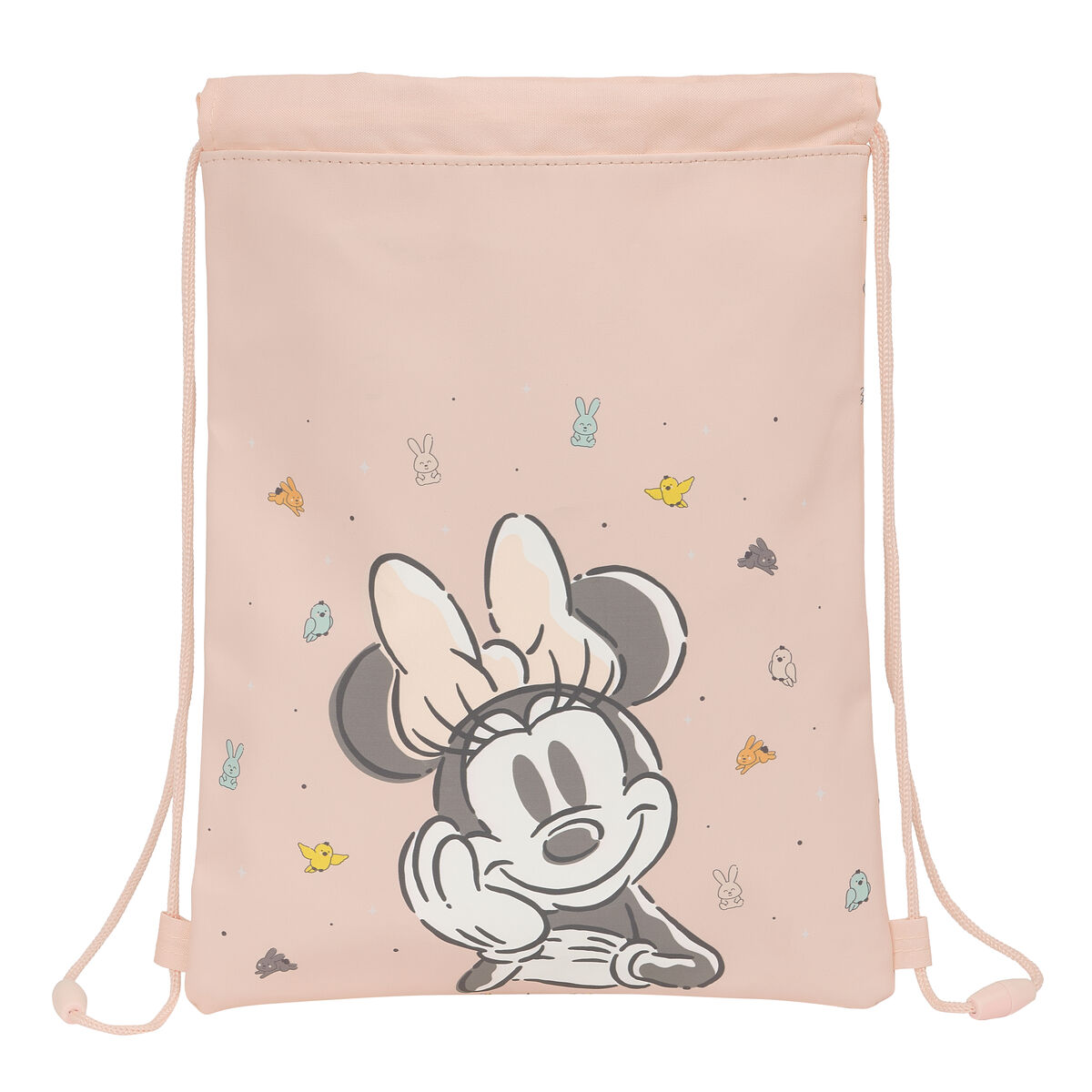 Backpack with Strings Minnie Mouse Baby Pink 26 x 34 x 1 cm Backpack with Strings Minnie Mouse Baby Pink 26 x 34 x 1 cm