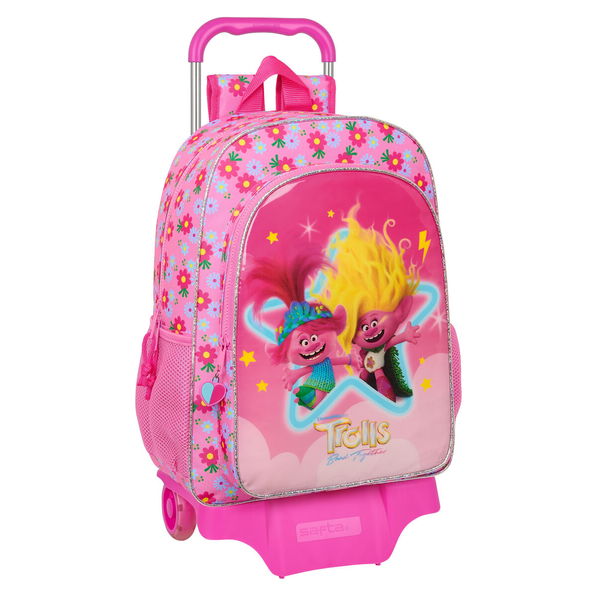 School Rucksack with Wheels Trolls Pink 33 x 42 x 14 cm School Rucksack with Wheels Trolls Pink 33 x 42 x 14 cm
