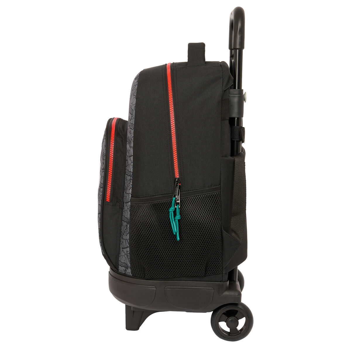 School Rucksack with Wheels My Hero Academia Black 33 x 45 x 22 cm