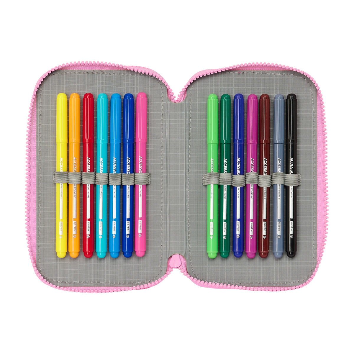 Double Pencil Case Gabby’s Dollhouse Party Pink 12.5 x 19.5 x 4 cm 28 Pieces