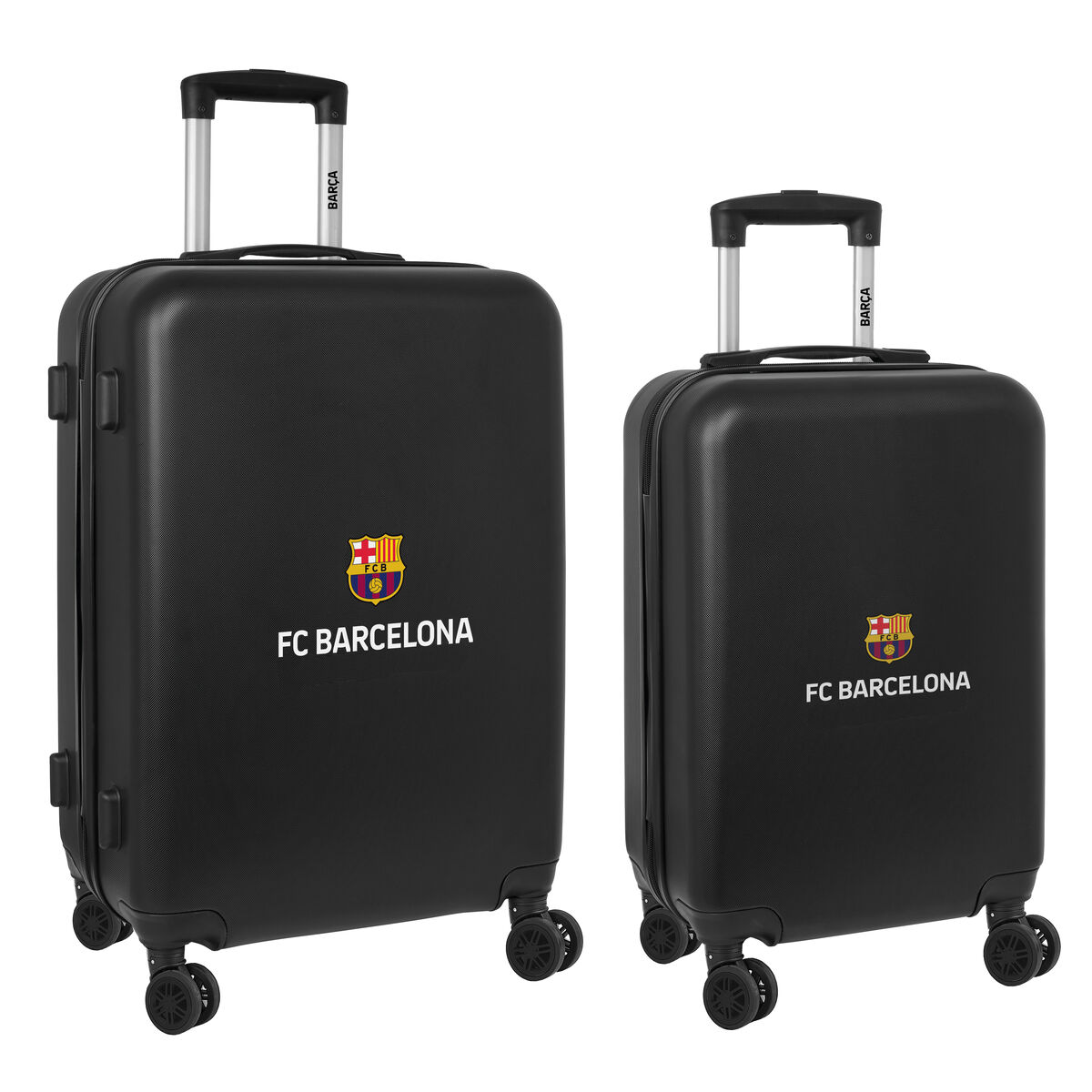 Set of suitcases F.C. Barcelona + mediano 24 Trolley Black 40 x 63 x 26 cm (2 Pieces) Set of suitcases F.C. Barcelona + mediano 24 Trolley Black 40 x 63 x 26 cm (2 Pieces)