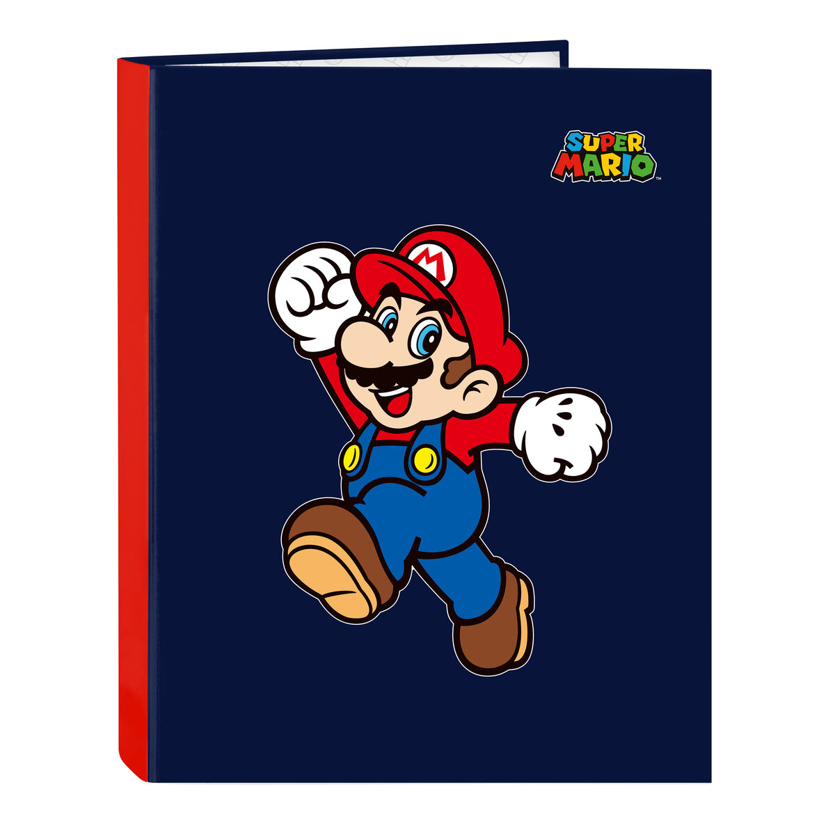 Ring binder Super Mario World Navy Blue A4 26.5 x 33 x 4 cm Ring binder Super Mario World Navy Blue A4 26.5 x 33 x 4 cm