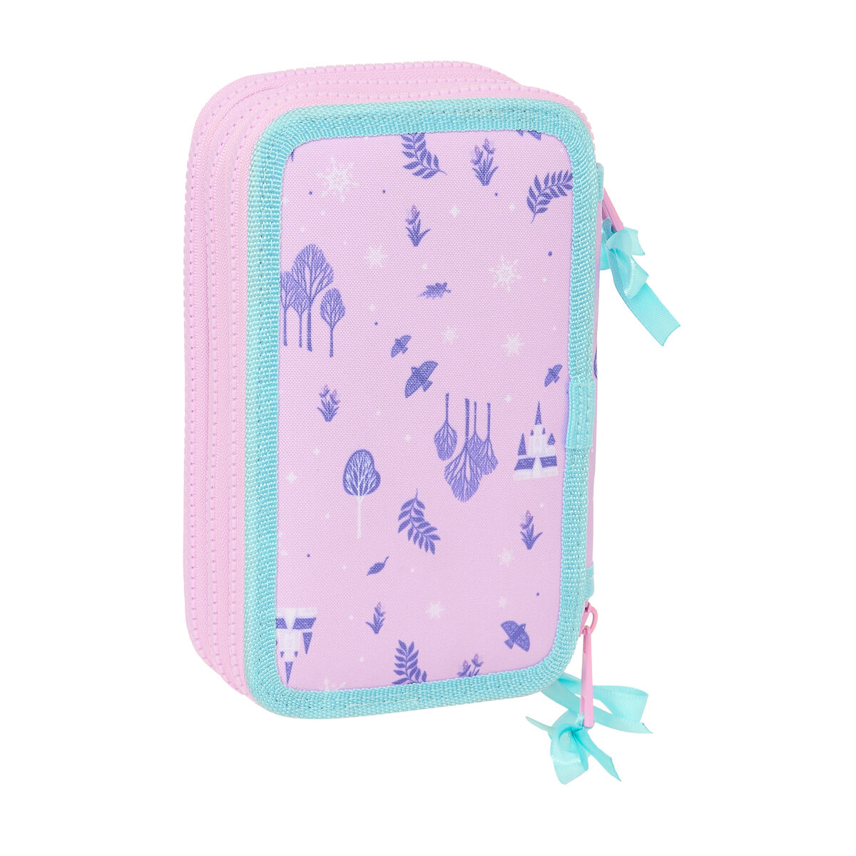 Triple Pencil Case Frozen Cool days Violet Sky blue 12,5 x 19,5 x 5,5 cm 36 Pieces