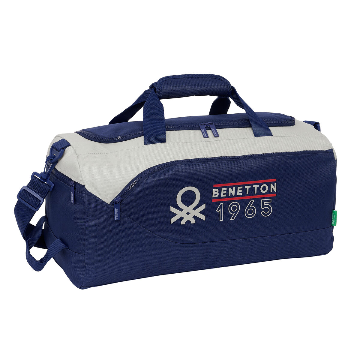 Sports bag Benetton Varsity Grey Navy Blue 50 x 25 x 25 cm Sports bag Benetton Varsity Grey Navy Blue 50 x 25 x 25 cm