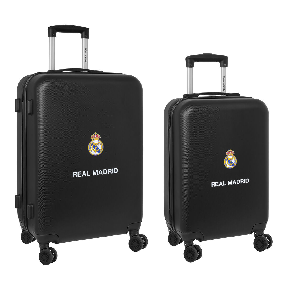 Set of suitcases Real Madrid C.F. + mediano 24 Trolley Navy Blue 40 x 63 x 26 cm (2 Pieces) Set of suitcases Real Madrid C.F. + mediano 24 Trolley Navy Blue 40 x 63 x 26 cm (2 Pieces)