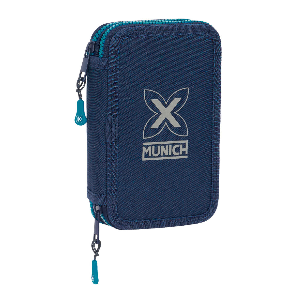 Double Pencil Case Munich Nautic Navy Blue 12.5 x 19.5 x 4 cm 28 Pieces Double Pencil Case Munich Nautic Navy Blue 12.5 x 19.5 x 4 cm 28 Pieces