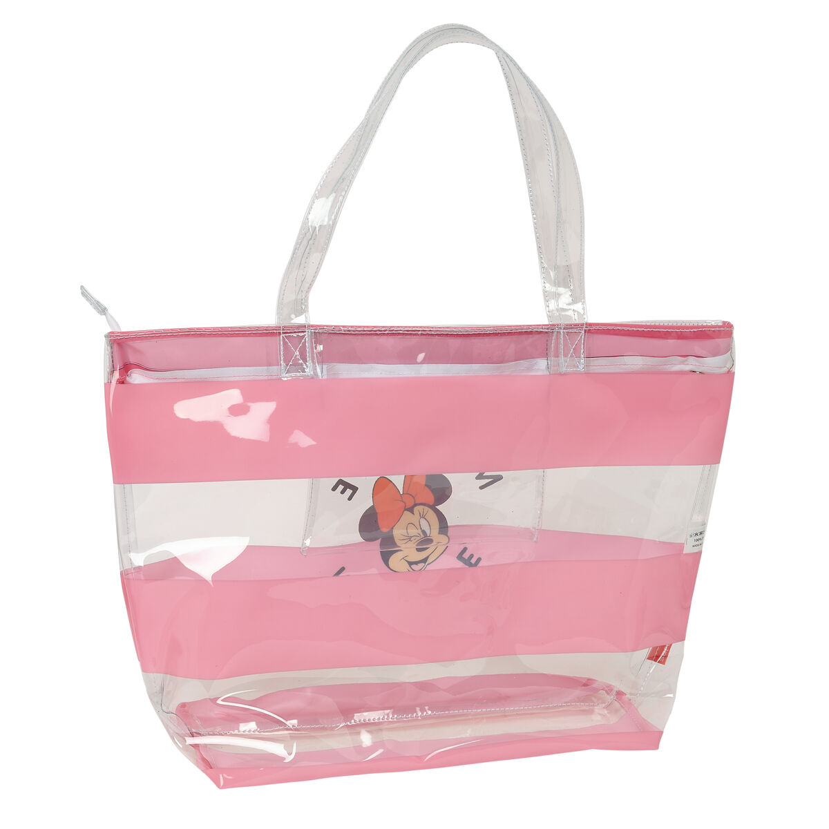 Women’s Handbag Minnie Mouse Beach Pink Transparent