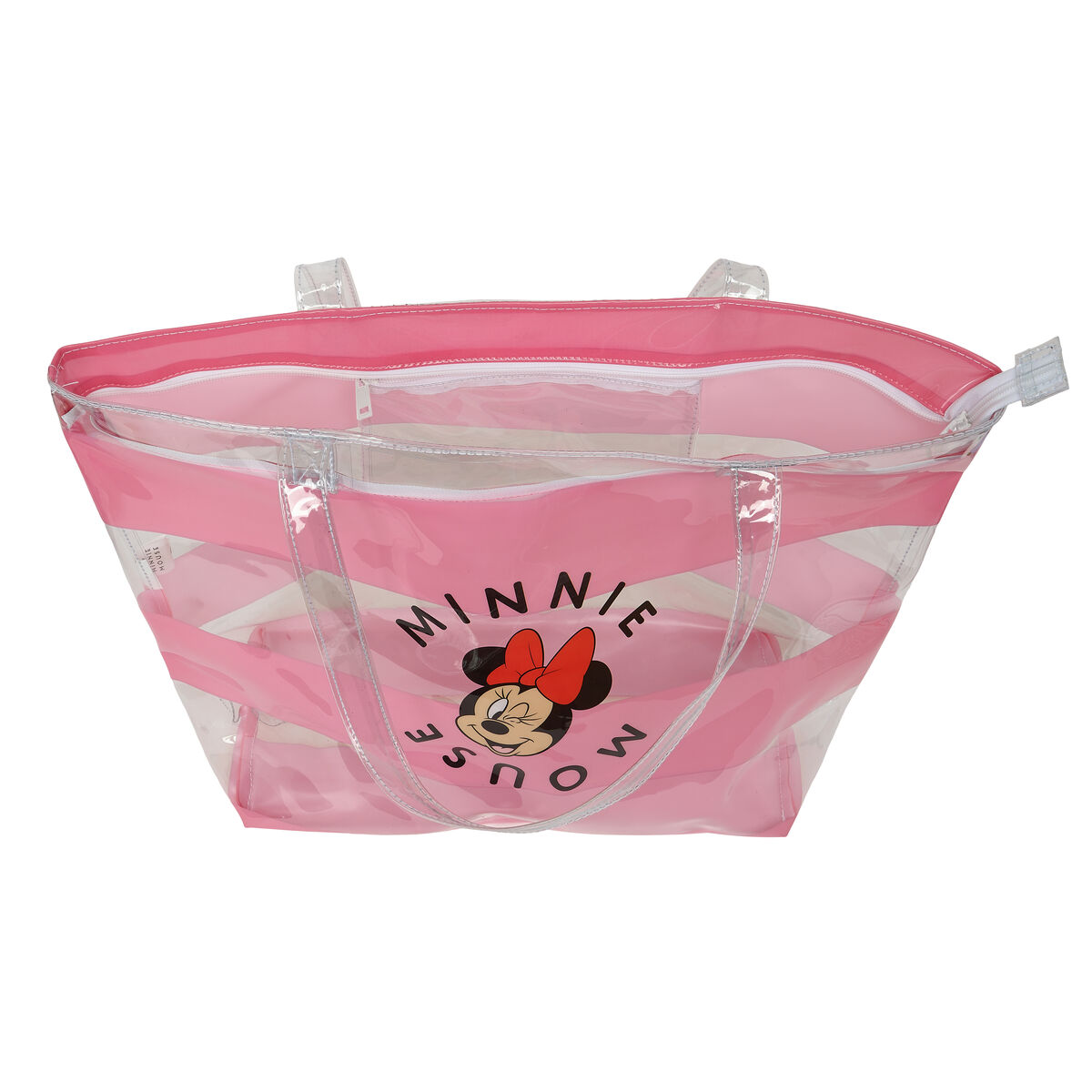 Women’s Handbag Minnie Mouse Beach Pink Transparent