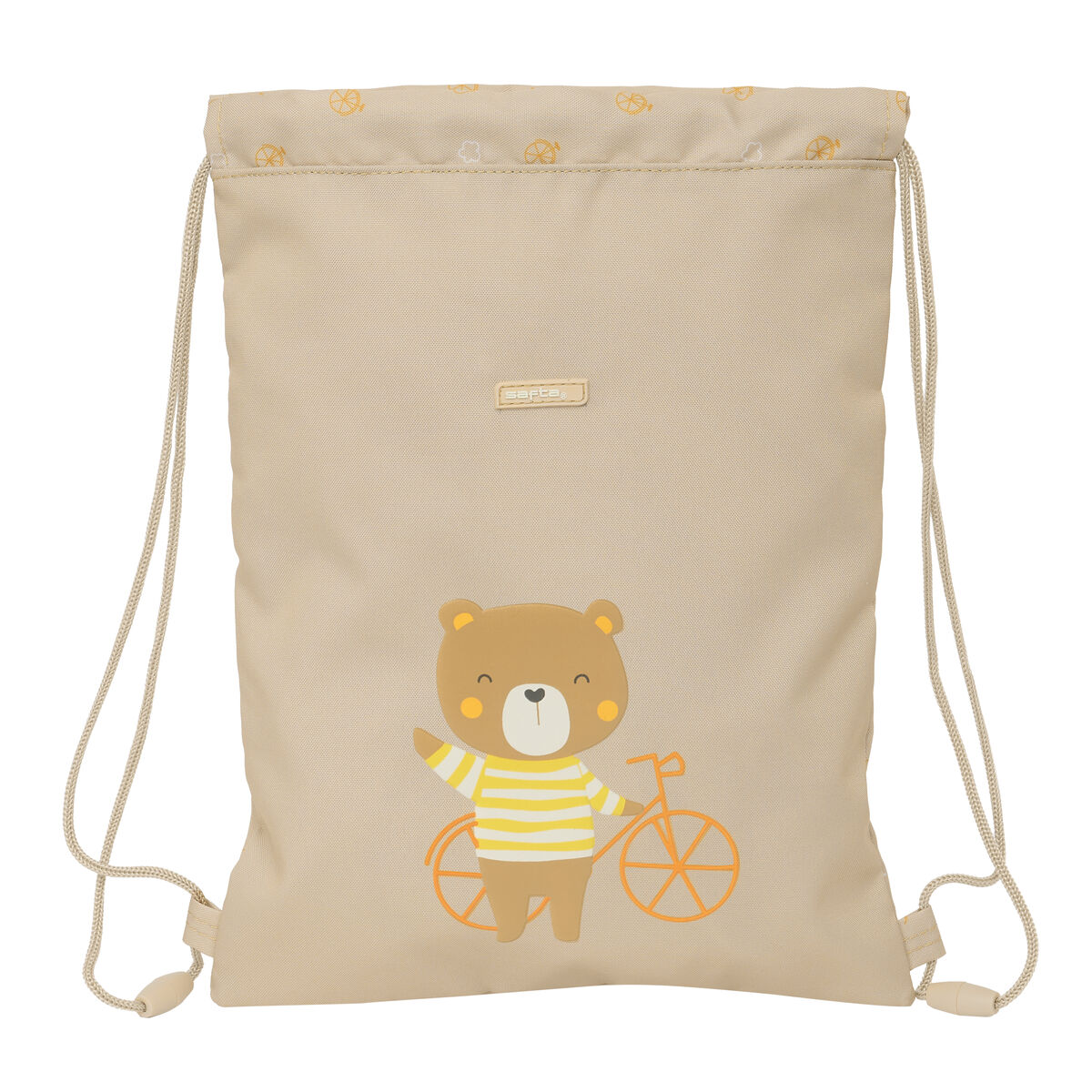 Backpack with Strings Safta Osito Beige 26 x 34 x 1 cm Backpack with Strings Safta Osito Beige 26 x 34 x 1 cm
