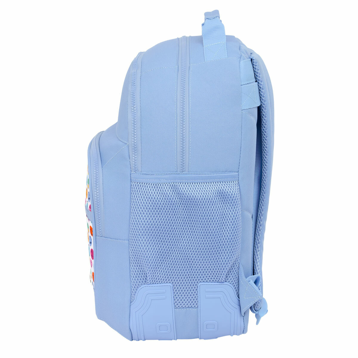 School Bag Smiley Joyful Blue Multicolour 32 x 42 x 15 cm