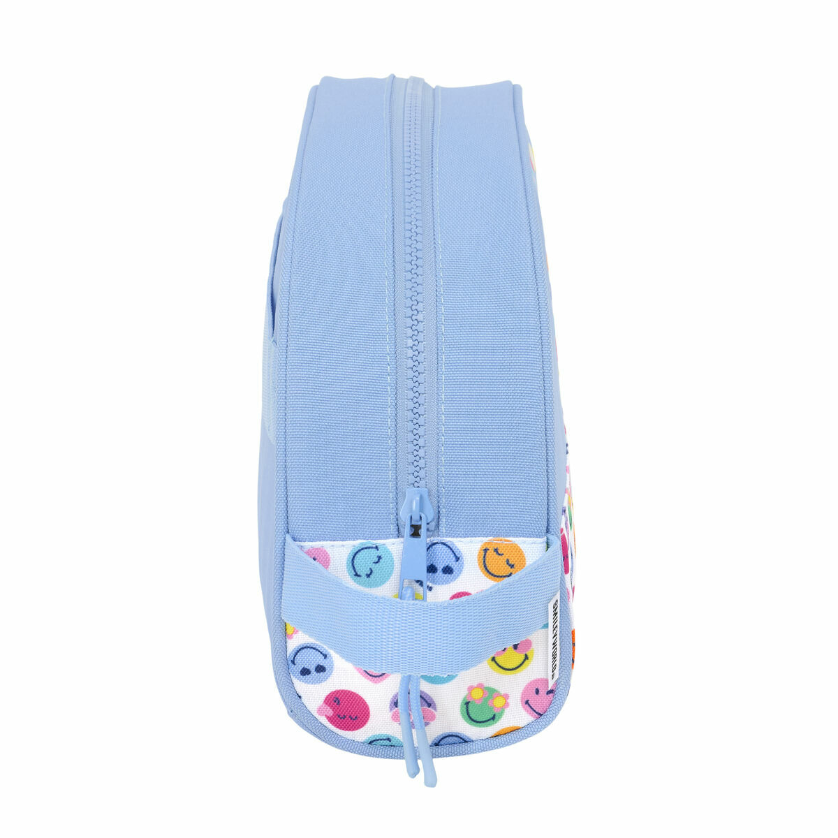 Travel Vanity Case Smiley Joyful Multicolour Light Blue Recyclable 28 x 18 x 10 cm
