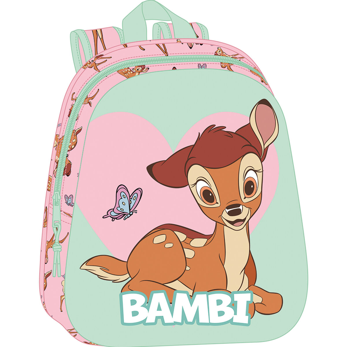 School Bag Clsicos Disney Green Pink 27 x 33 x 10 cm School Bag Clsicos Disney Green Pink 27 x 33 x 10 cm