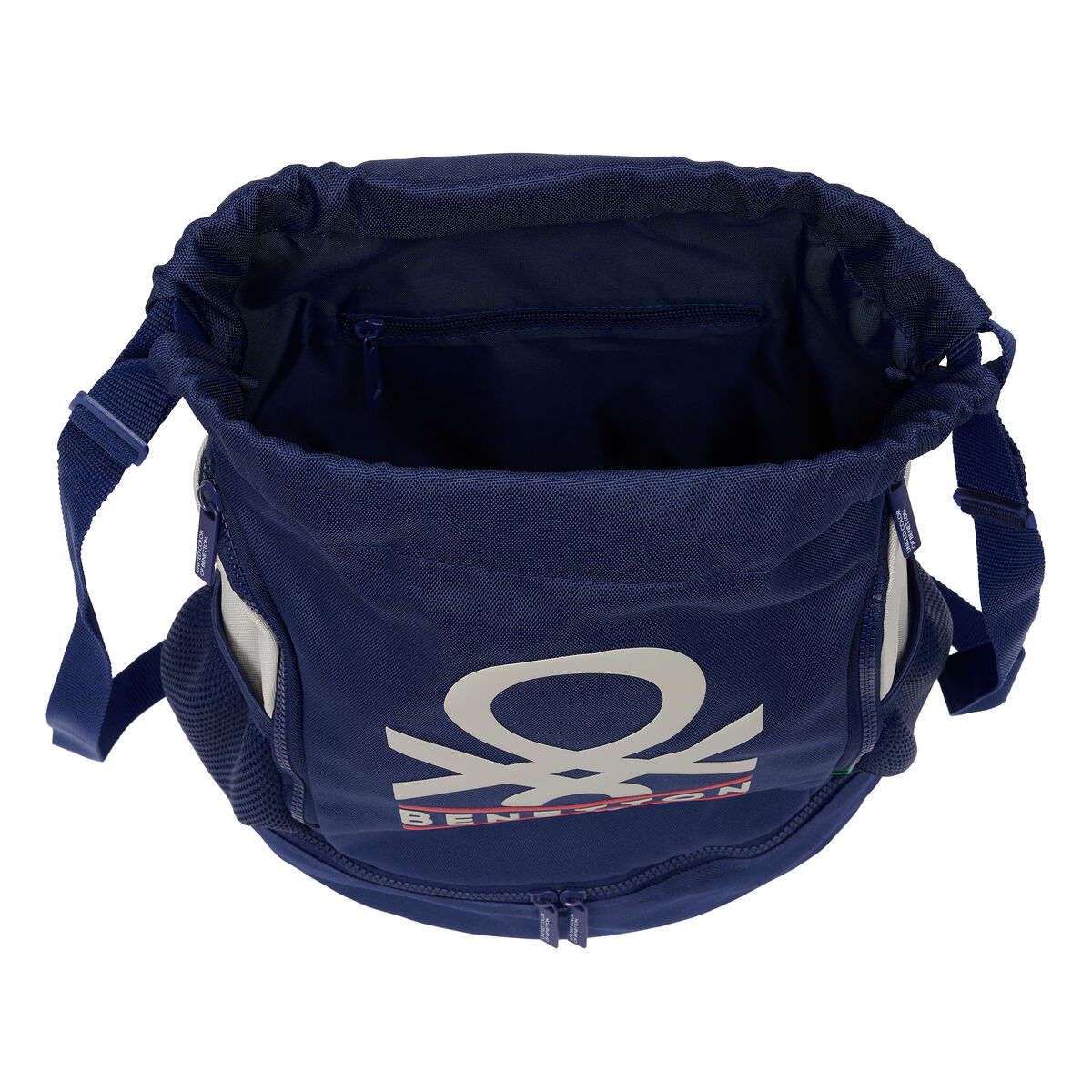 Child’s Backpack Bag Benetton Varsity Grey Navy Blue 35 x 40 x 1 cm