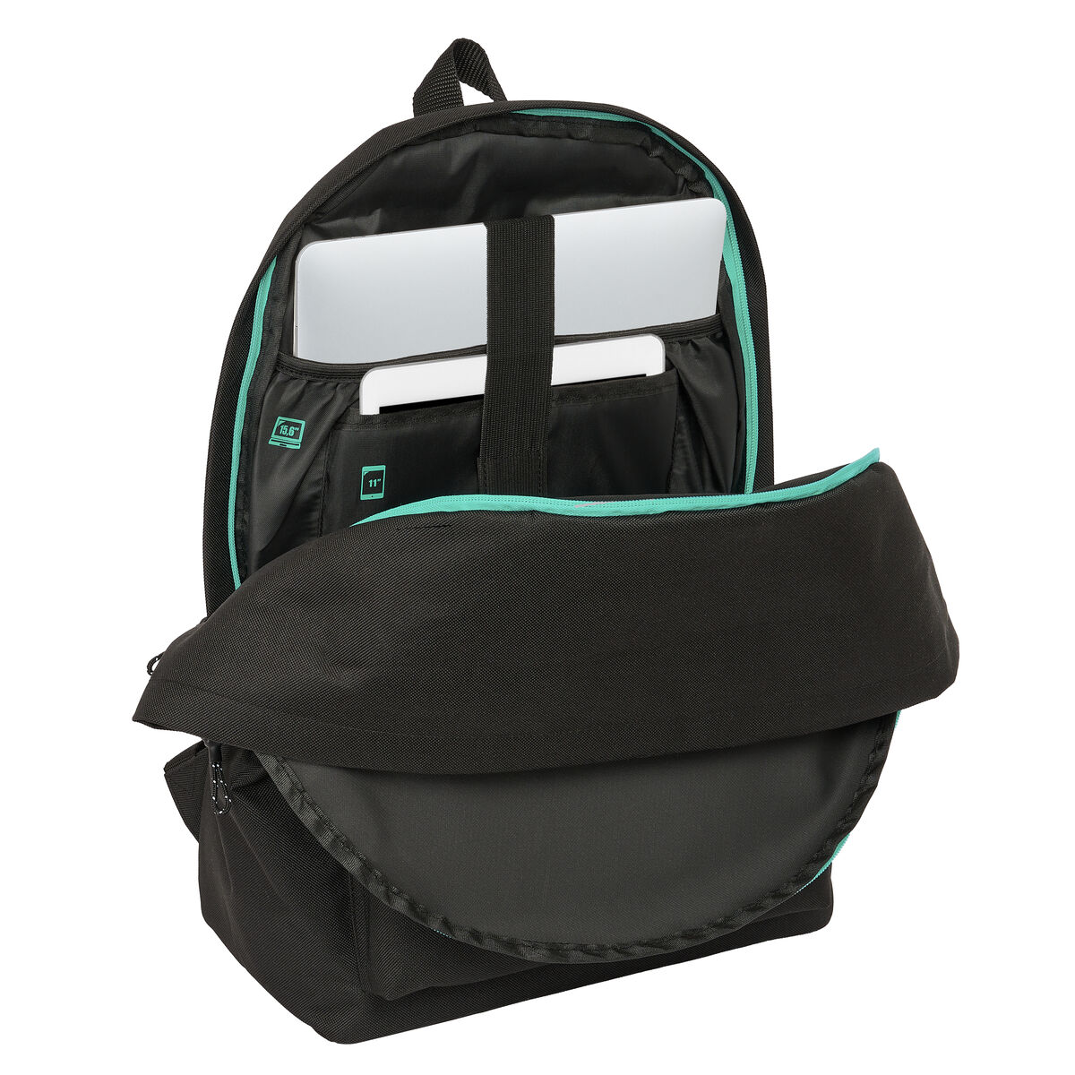 Laptop Backpack Kings League KINGS LEAGUE “EL BARRIO” Black 31 x 44 x 18 cm