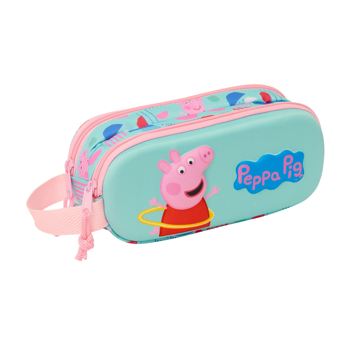 Double Carry-all Peppa Pig Green Pink 21 x 8 x 6 cm 3D Double Carry-all Peppa Pig Green Pink 21 x 8 x 6 cm 3D