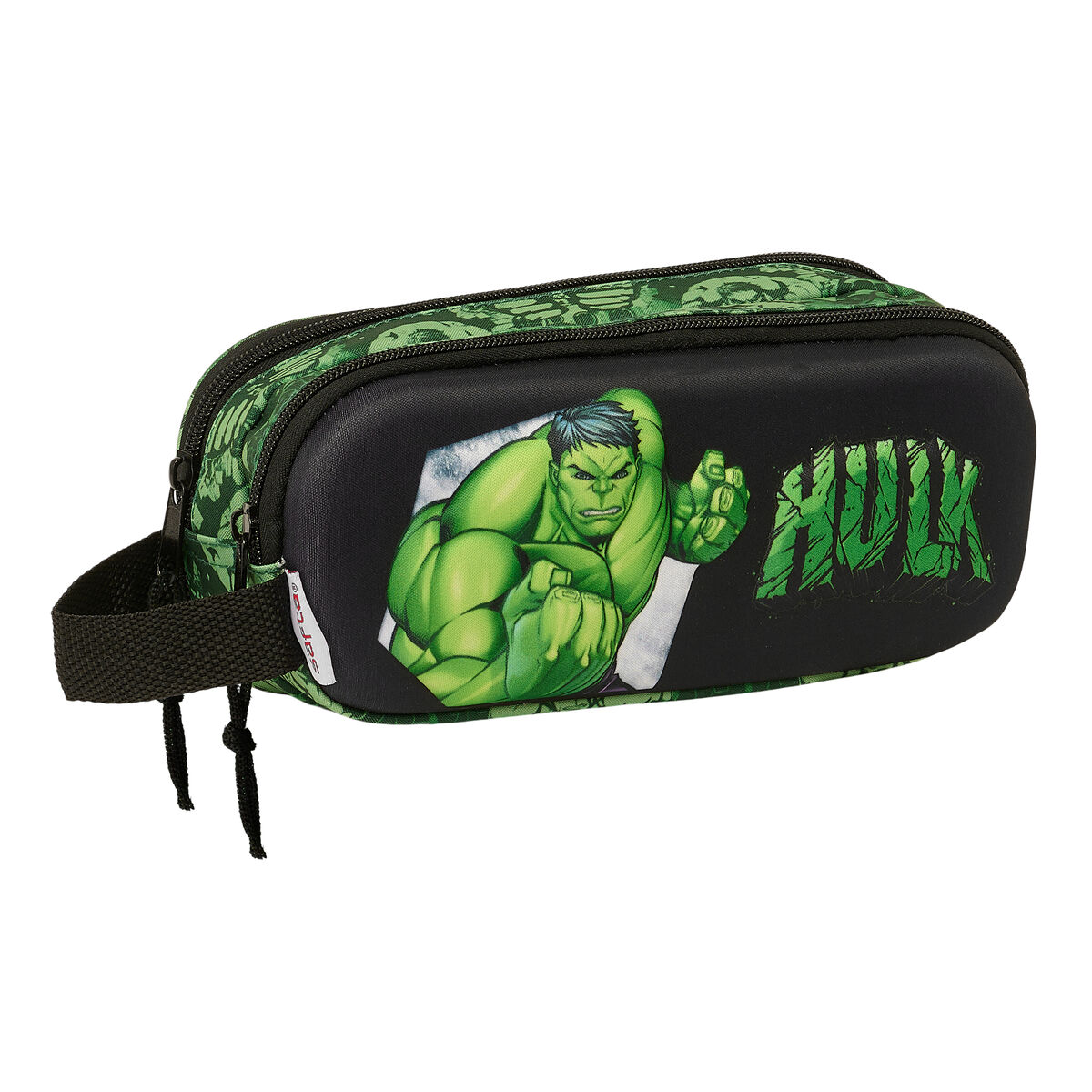 Double Carry-all Hulk Black Green 21 x 8 x 6 cm 3D Double Carry-all Hulk Black Green 21 x 8 x 6 cm 3D
