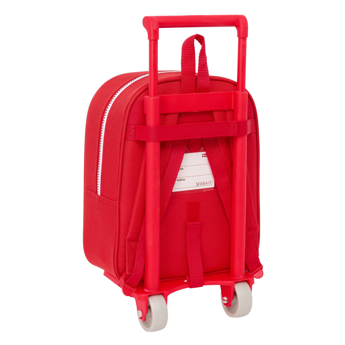 School Rucksack with Wheels Sevilla FÃºtbol Club Red 22 x 27 x 10 cm
