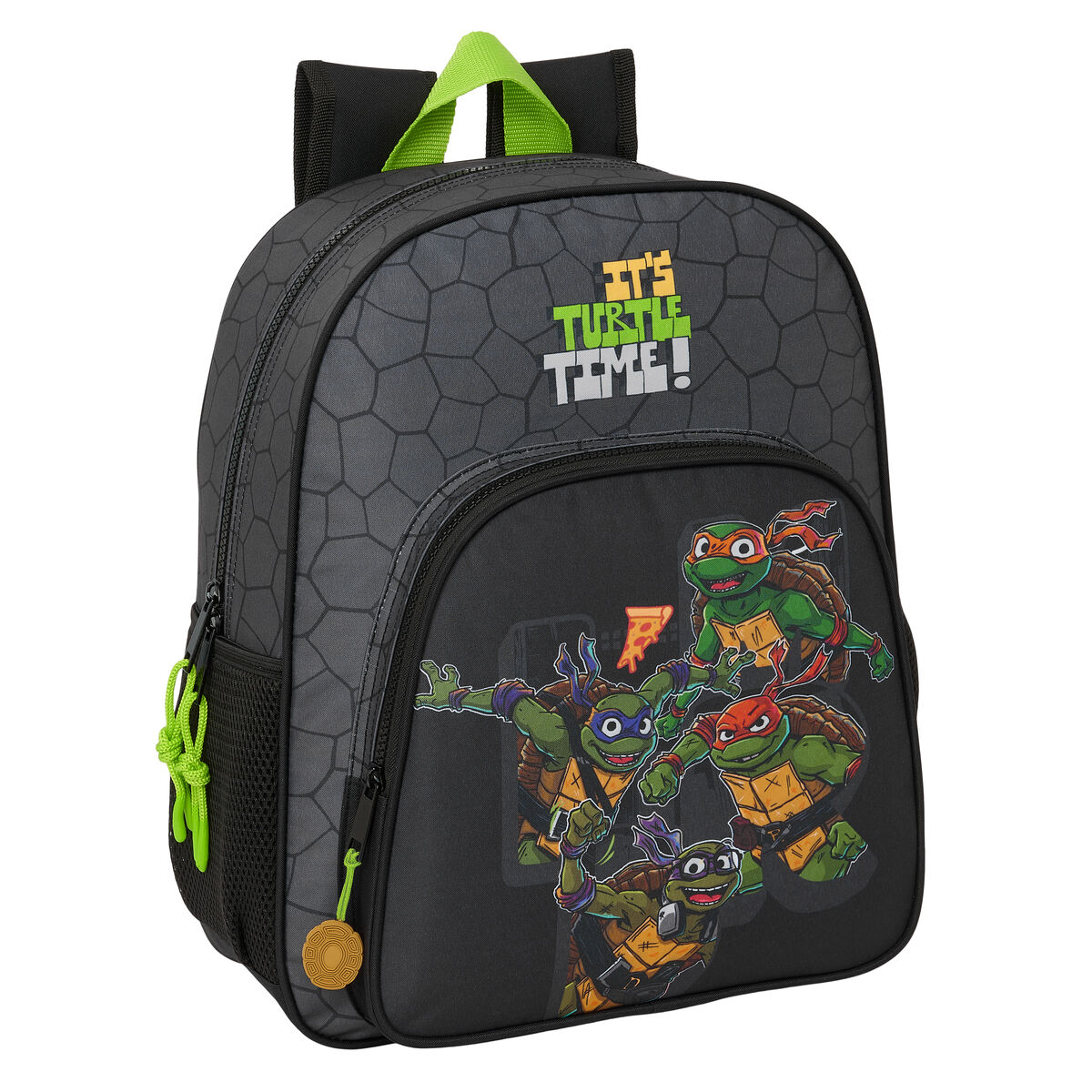 School Bag Teenage Mutant Ninja Turtles Black Grey 32 x 38 x 12 cm School Bag Teenage Mutant Ninja Turtles Black Grey 32 x 38 x 12 cm