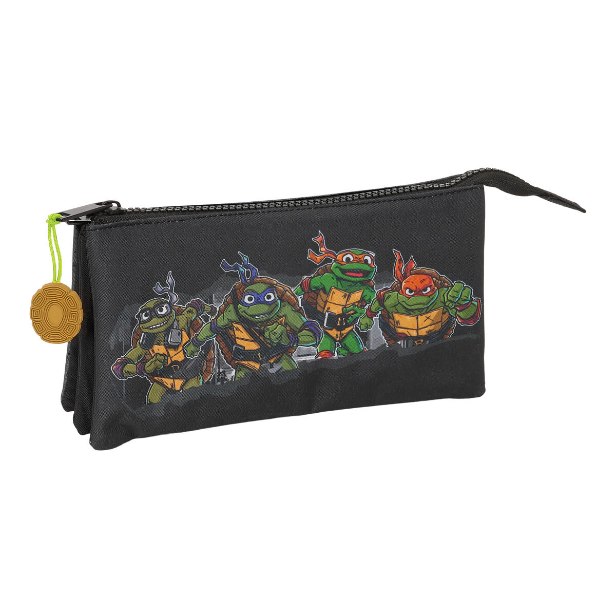 Triple Carry-all Teenage Mutant Ninja Turtles Black Grey 22 x 12 x 3 cm Triple Carry-all Teenage Mutant Ninja Turtles Black Grey 22 x 12 x 3 cm