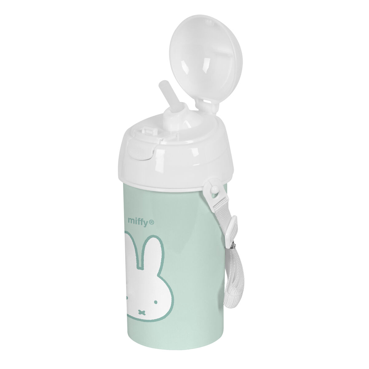 Bottle with Lid and Straw Miffy Menta Mint PVC 500 ml Bottle with Lid and Straw Miffy Menta Mint PVC 500 ml