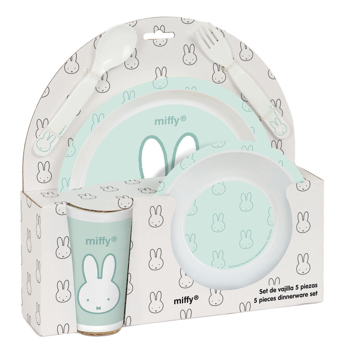 Children’s dish set Miffy Menta (5 Pieces)