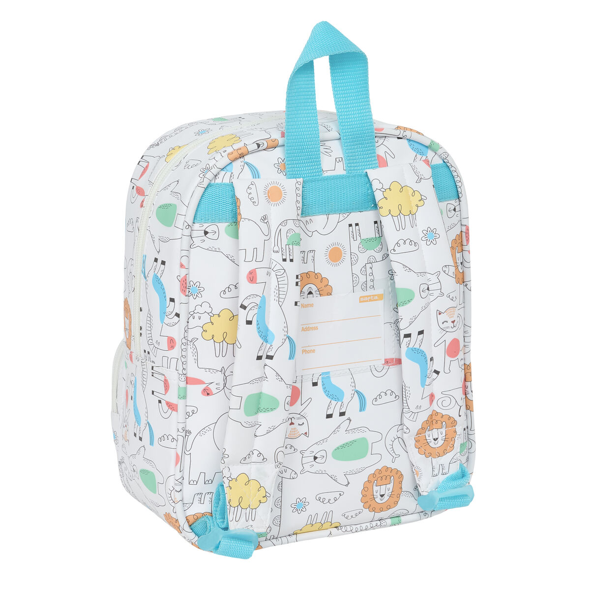 School Bag Safta Zoo Beige 22 x 27 x 10 cm
