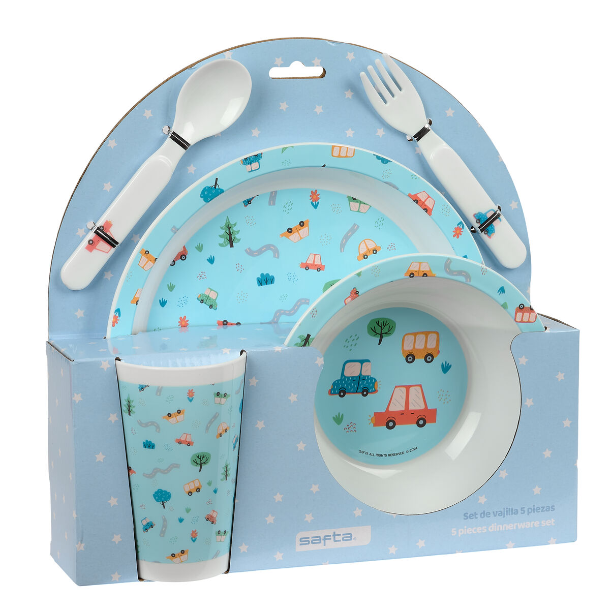 Children’s dish set Safta Coches Polyester 26 x 26 x 9 cm