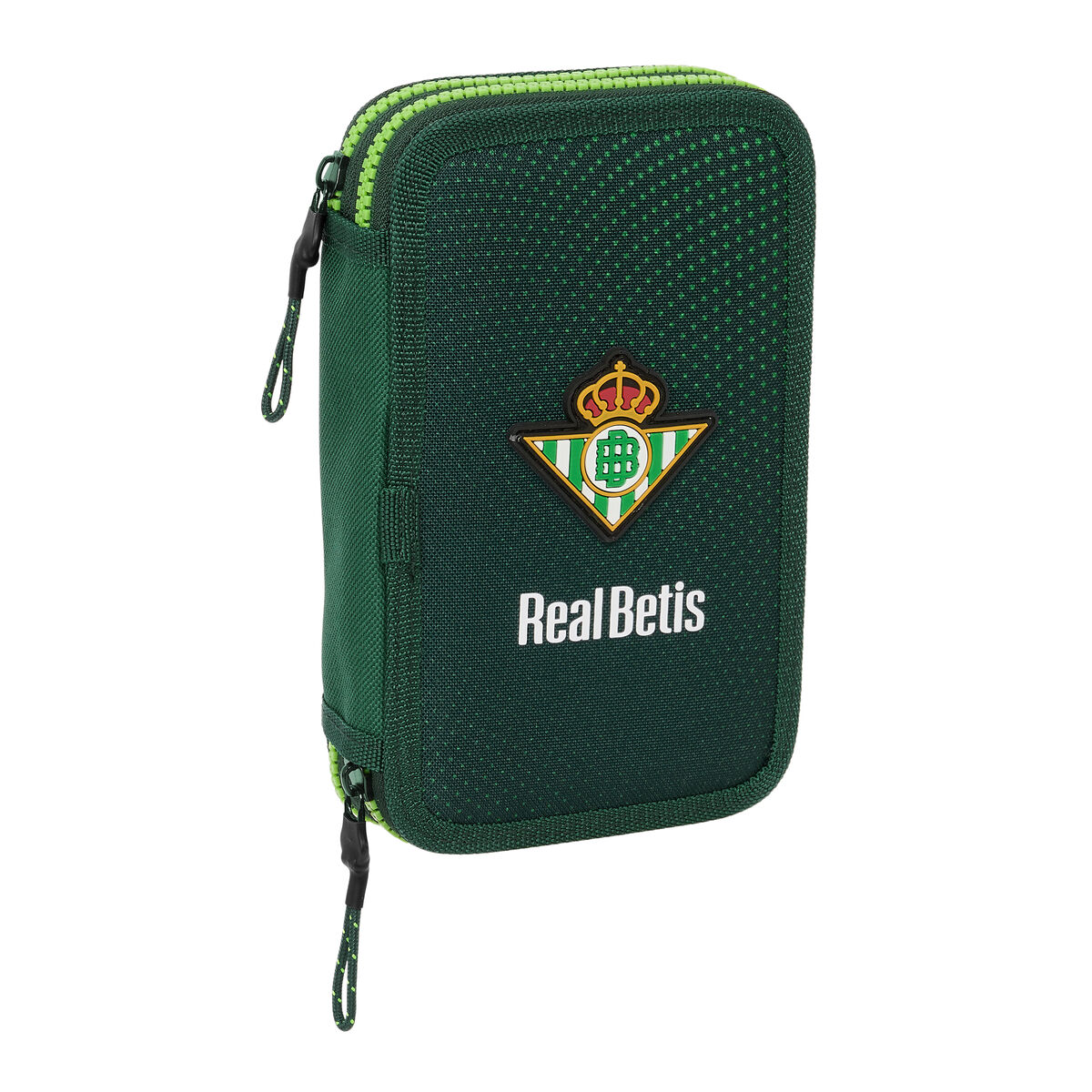 Double Pencil Case Real Betis BalompiÃ© Green 12.5 x 19.5 x 4 cm 28 Pieces