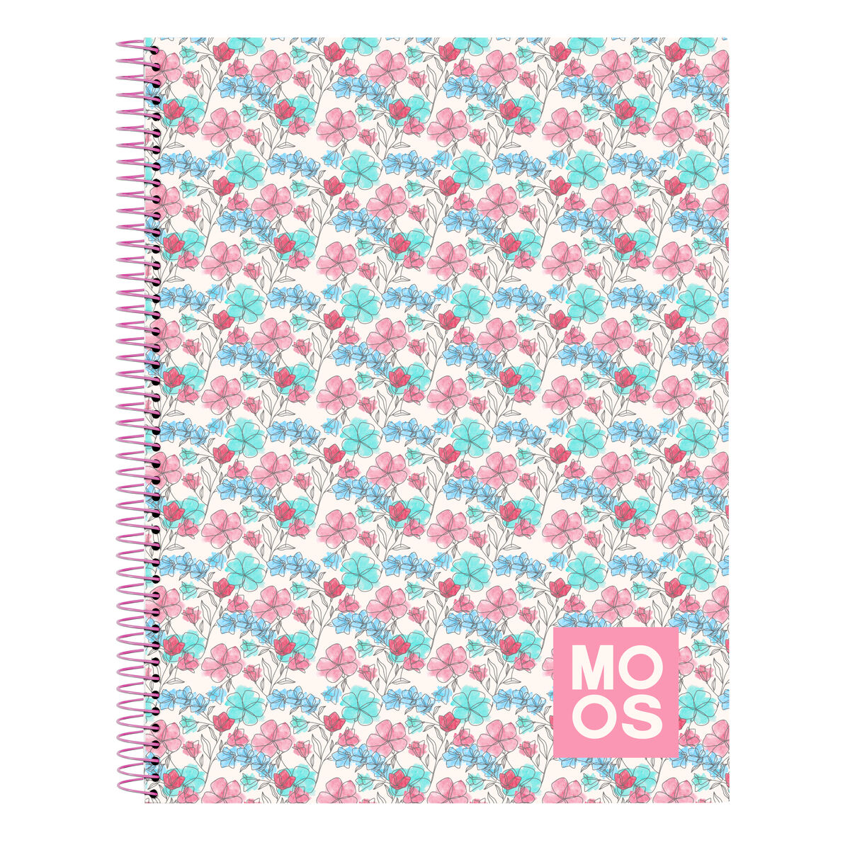 Notebook Moos Flores Multicolour A4 120 Sheets Notebook Moos Flores Multicolour A4 120 Sheets
