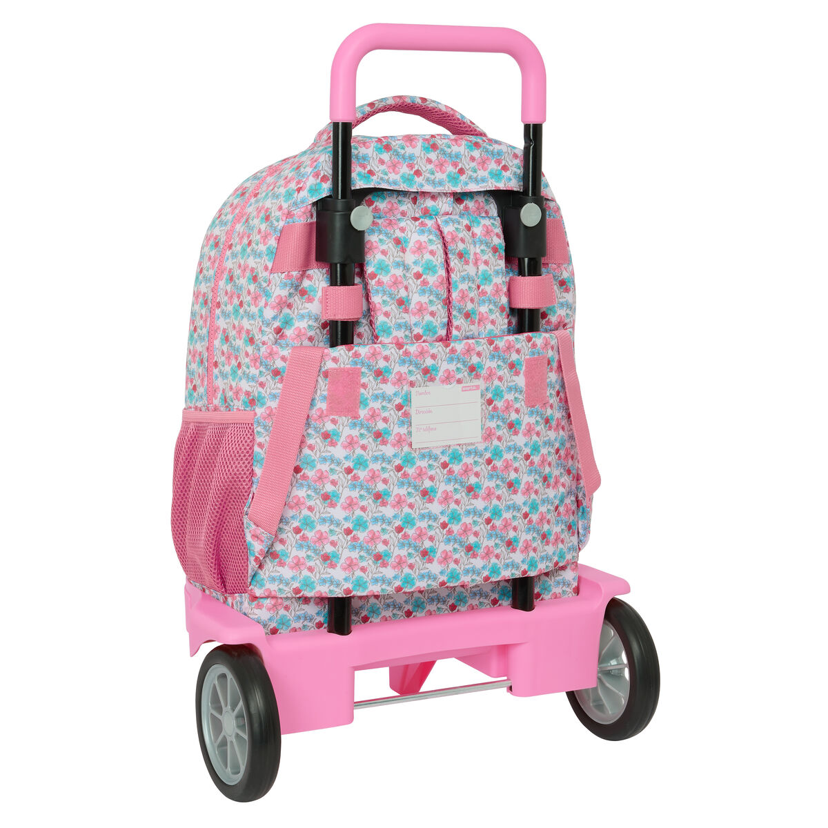 School Rucksack with Wheels Moos Flores Multicolour 33 x 45 x 22 cm