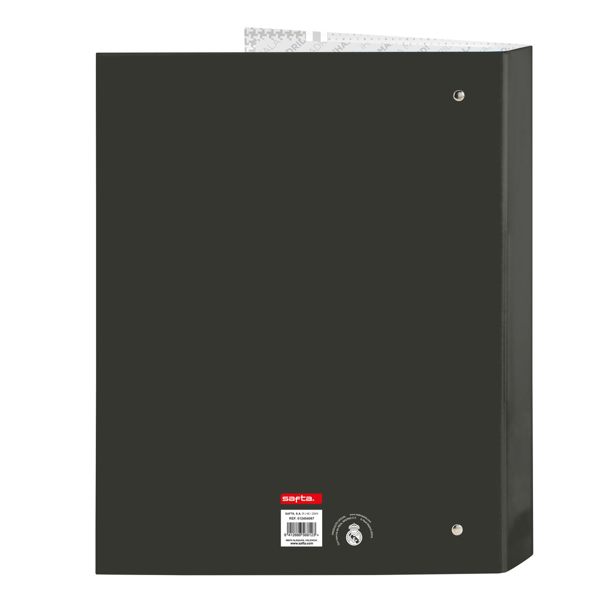 Ring binder Real Madrid C.F. White Grey A4 26.5 x 33 x 4 cm