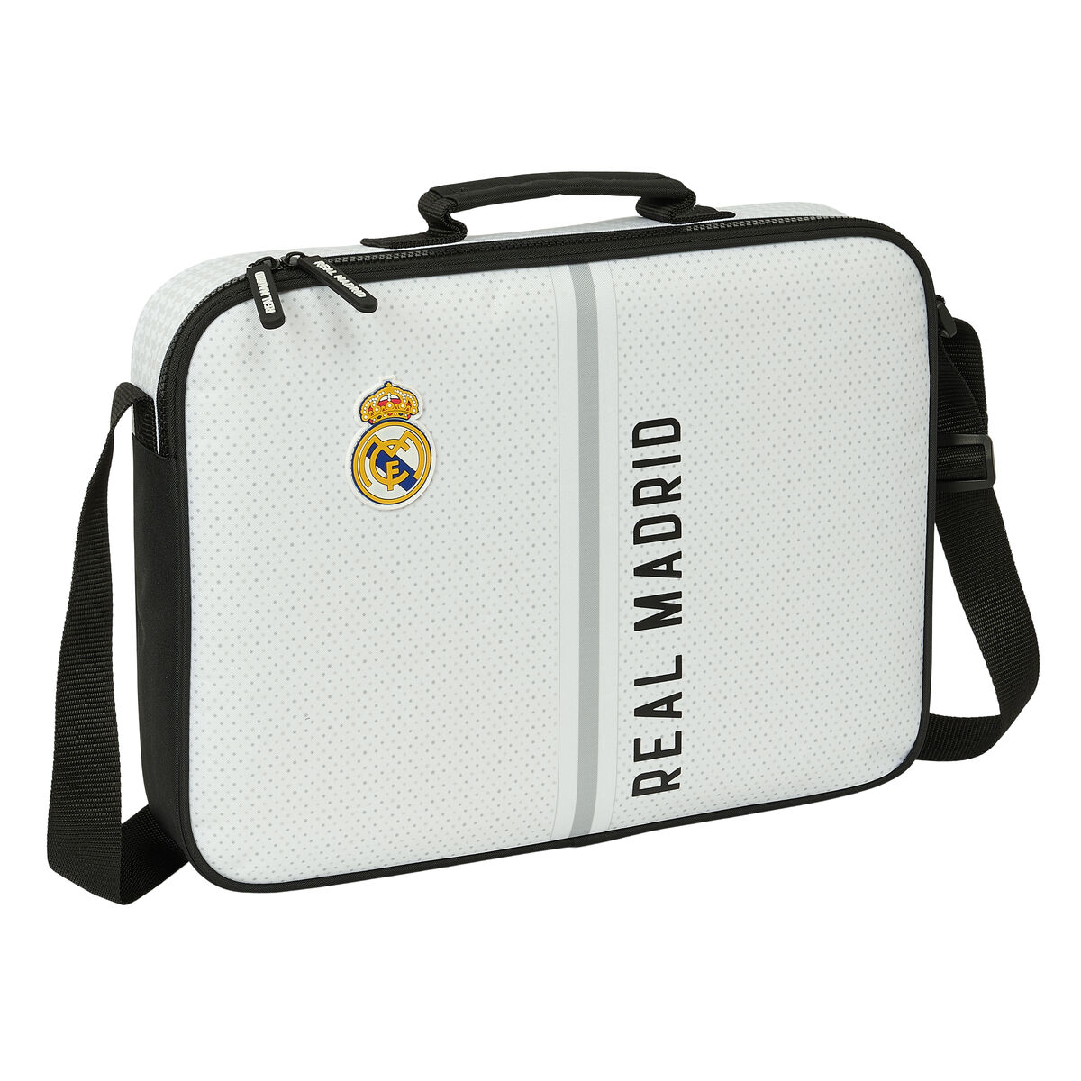 School Satchel Real Madrid C.F. White Grey 38 x 28 x 6 cm School Satchel Real Madrid C.F. White Grey 38 x 28 x 6 cm
