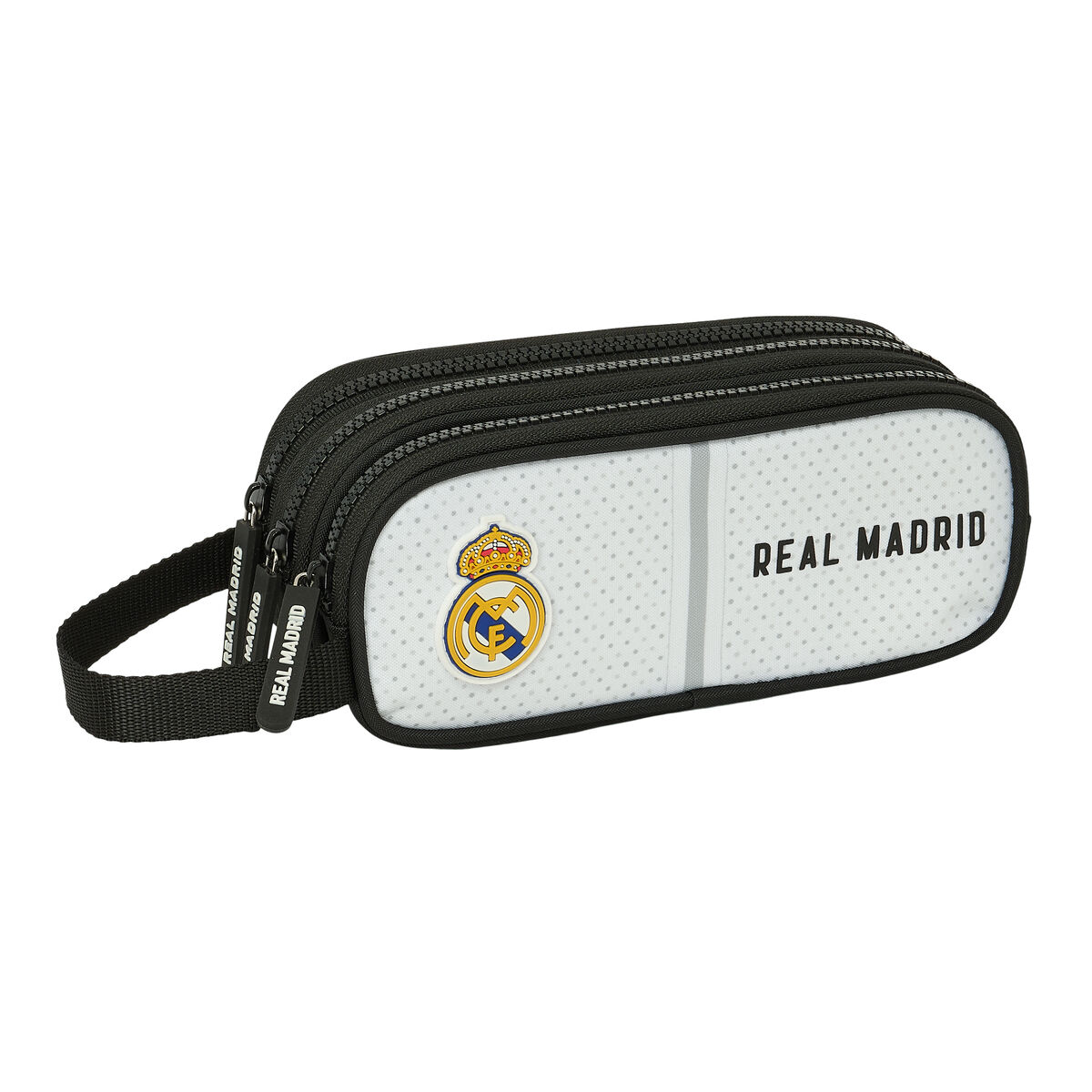 Triple Carry-all Real Madrid C.F. White Grey 21 x 8.5 x 7 cm Triple Carry-all Real Madrid C.F. White Grey 21 x 8.5 x 7 cm