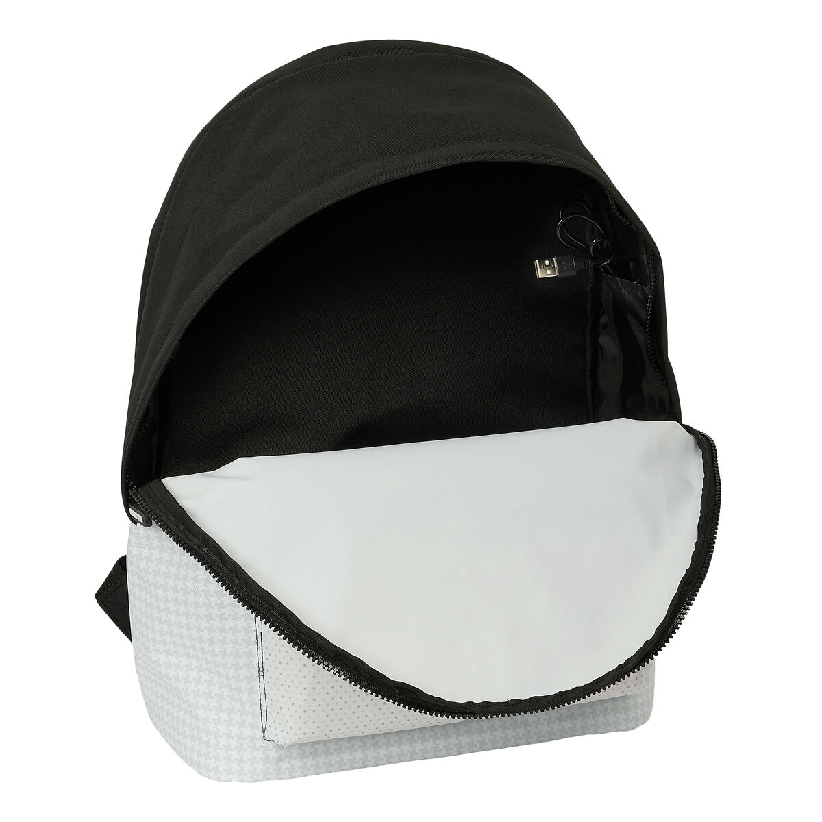 Laptop Backpack Real Madrid C.F. 24/25 White Grey 31 x 44 x 18 cm 15,6″