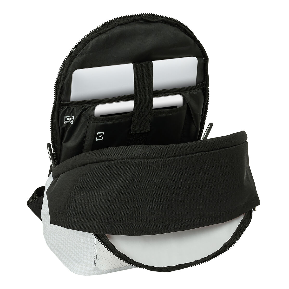 Laptop Backpack Real Madrid C.F. 24/25 White Grey 31 x 44 x 18 cm 15,6″