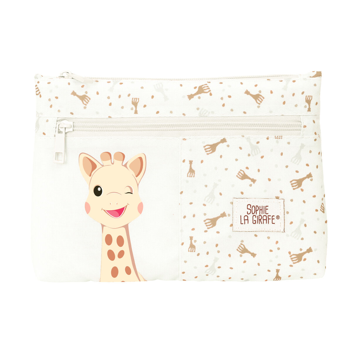 Double Carry-all Sophie la Girafe Beige 23 x 16 x 3 cm Double Carry-all Sophie la Girafe Beige 23 x 16 x 3 cm