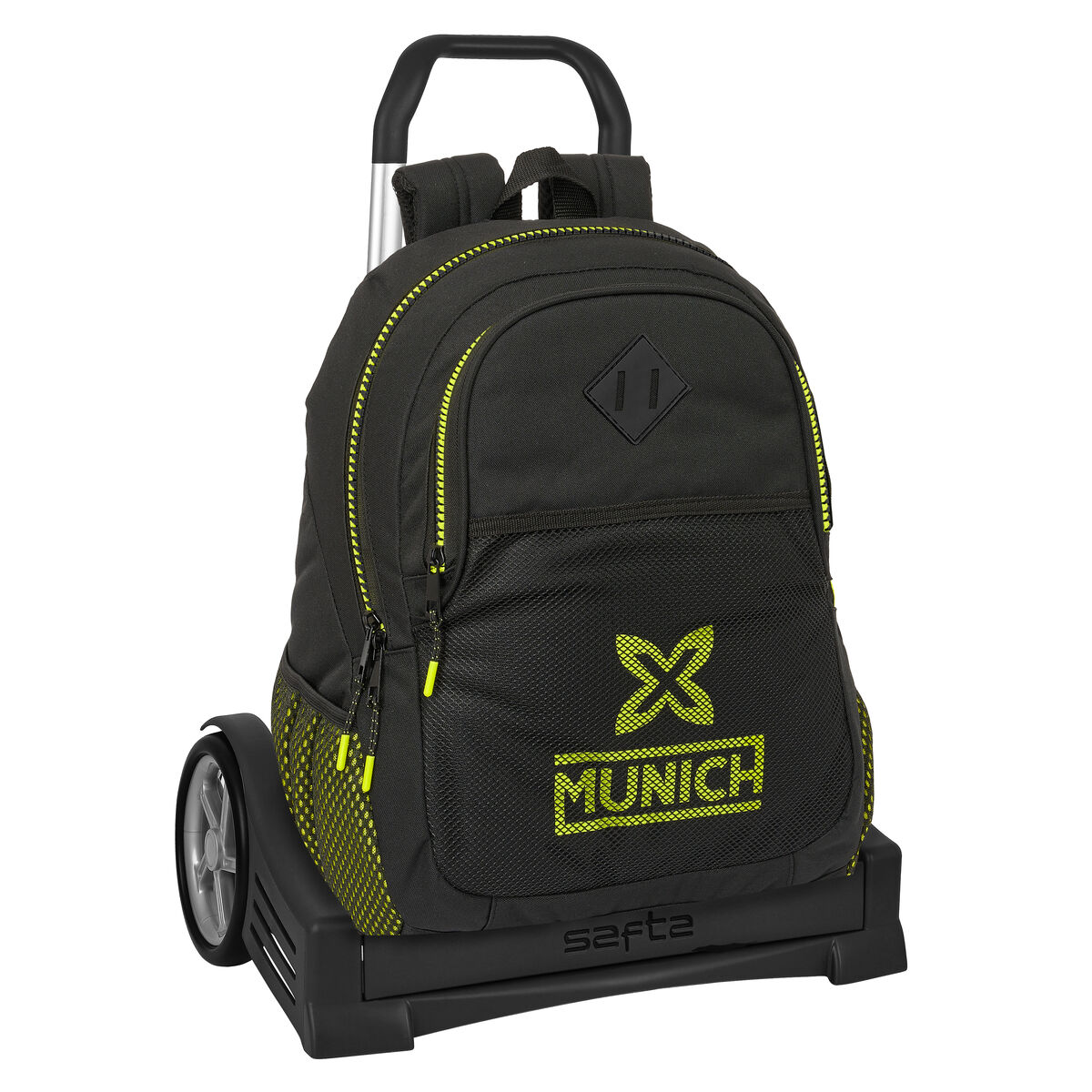 School Rucksack with Wheels Munich Beat Black 32 x 44 x 16 cm School Rucksack with Wheels Munich Beat Black 32 x 44 x 16 cm