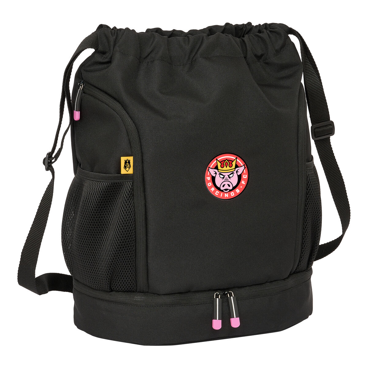 Backpack with Strings Kings League Porcinos Black 35 x 40 x 1 cm Backpack with Strings Kings League Porcinos Black 35 x 40 x 1 cm