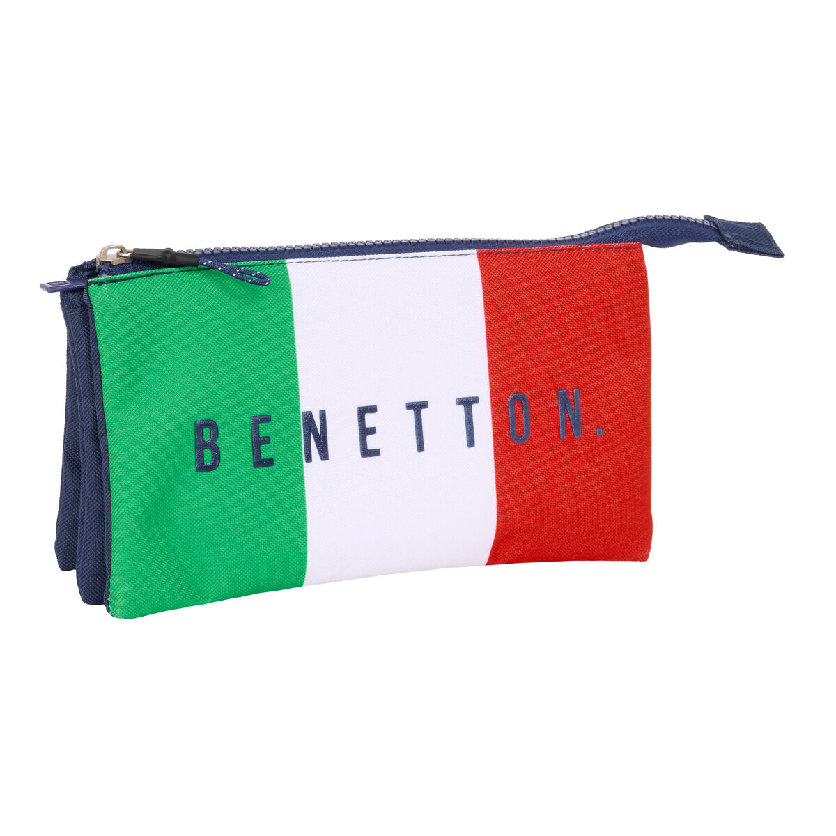 Triple Carry-all Benetton Flag Navy Blue 22 x 12 x 3 cm Triple Carry-all Benetton Flag Navy Blue 22 x 12 x 3 cm