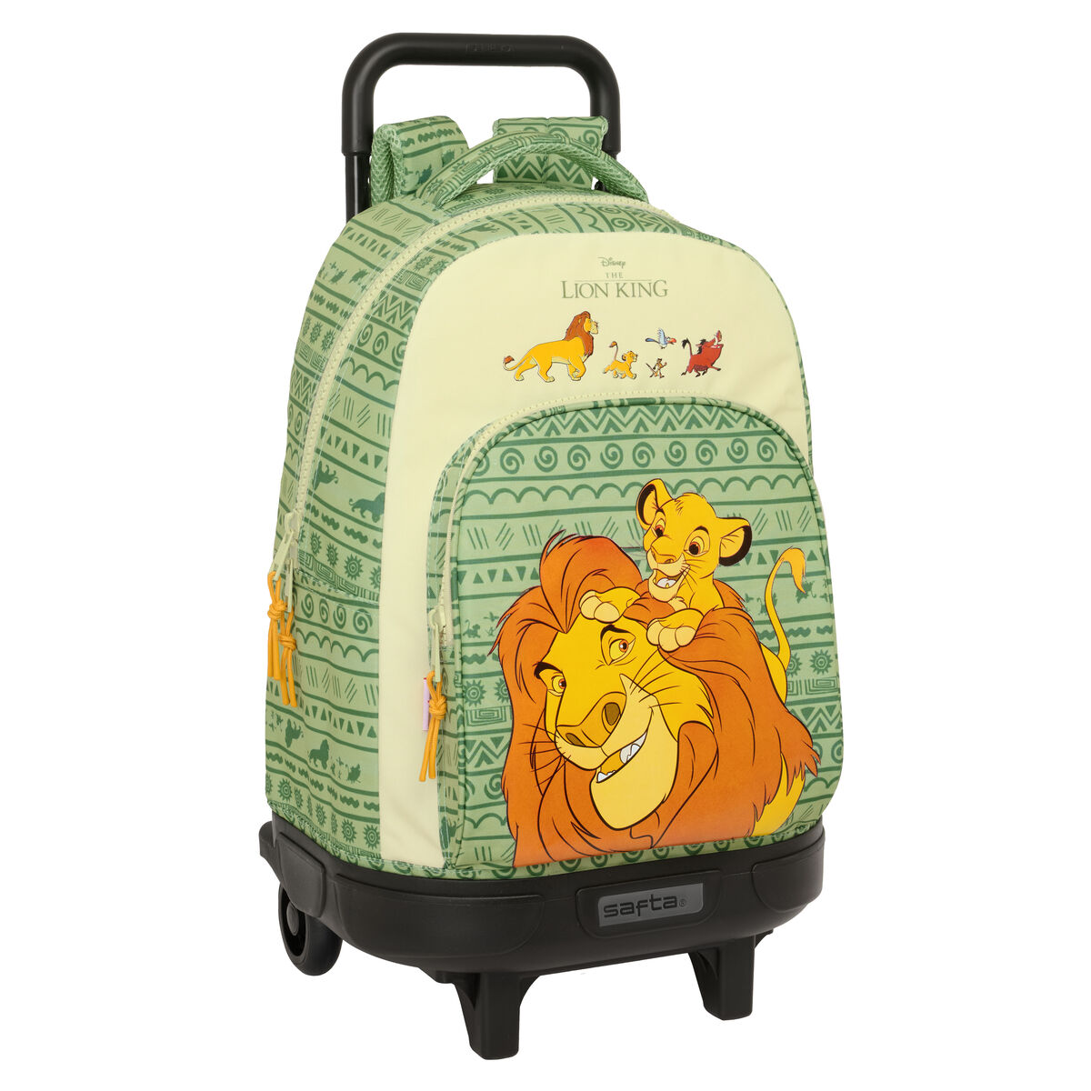 School Rucksack with Wheels Mufasa Green Beige 33 x 45 x 22 cm School Rucksack with Wheels Mufasa Green Beige 33 x 45 x 22 cm