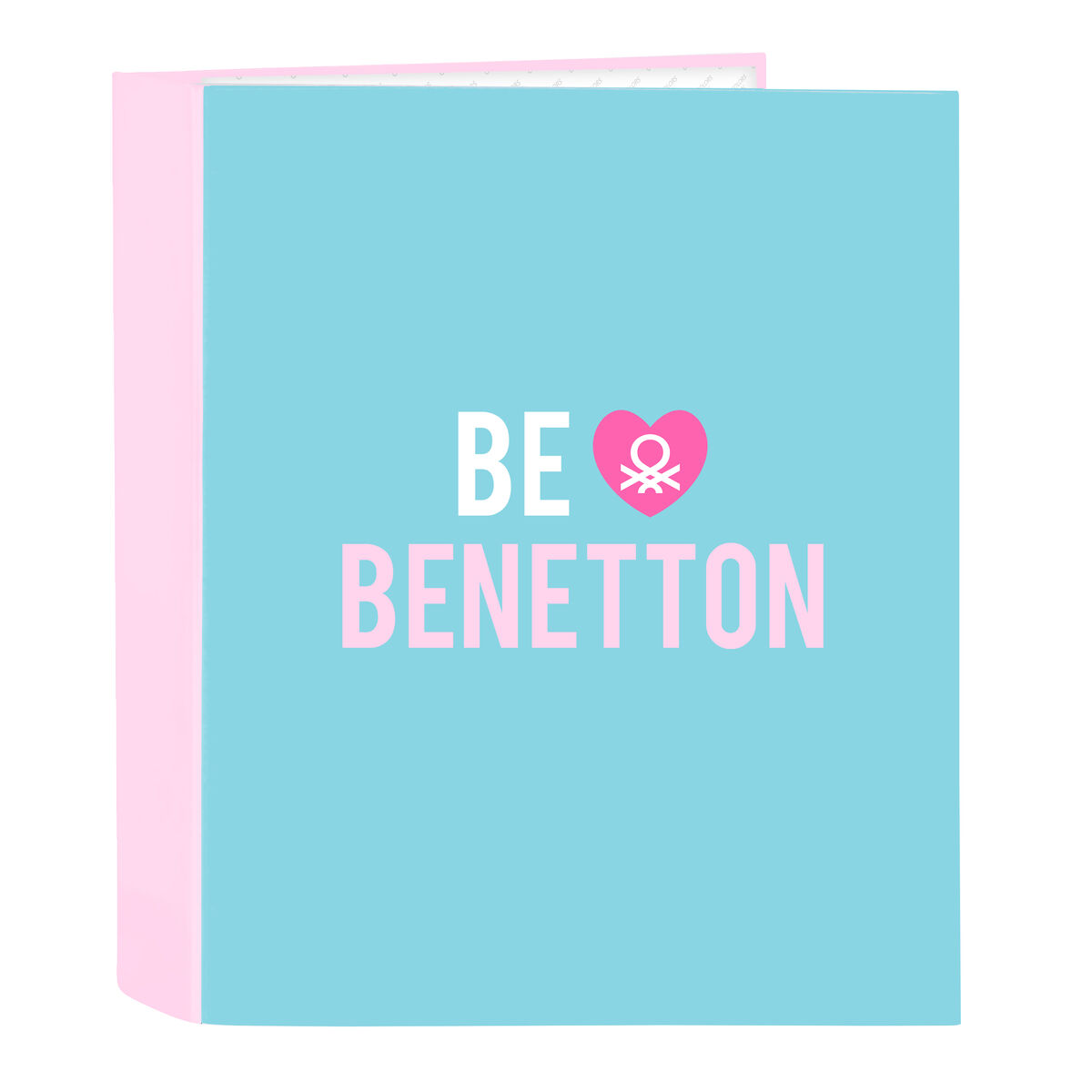 Ring binder Benetton Unique Pink Turquoise A4 27 x 33 x 6 cm