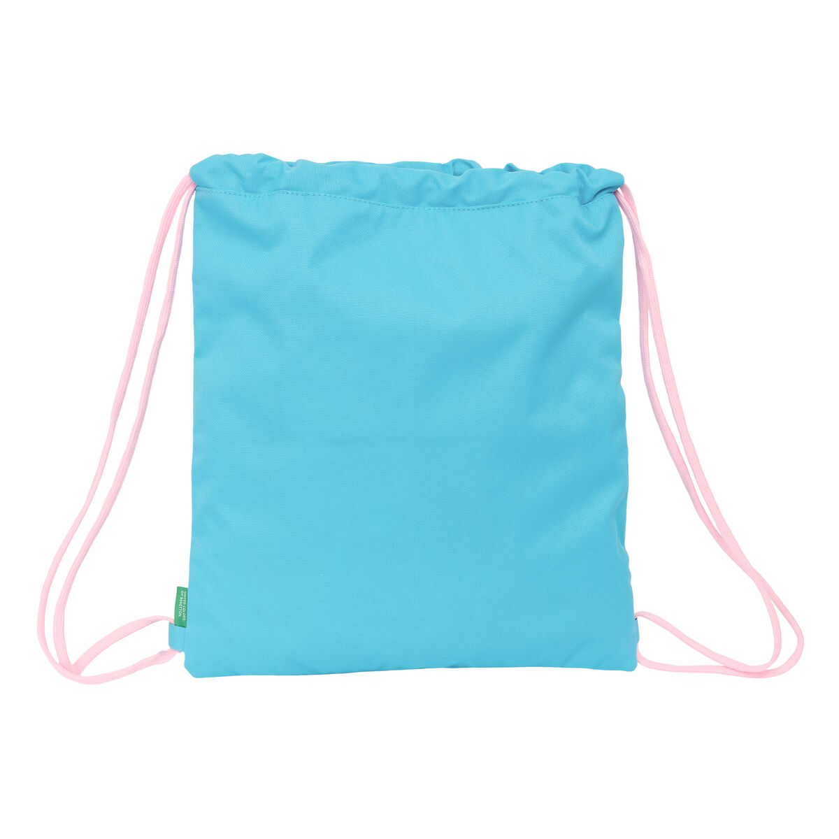 Backpack with Strings Benetton Unique Pink Turquoise 35 x 40 x 1 cm