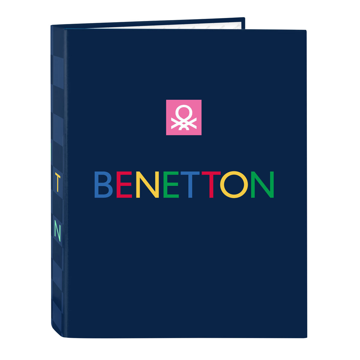Ring binder Benetton Damero Navy Blue A4 26.5 x 33 x 4 cm Ring binder Benetton Damero Navy Blue A4 26.5 x 33 x 4 cm