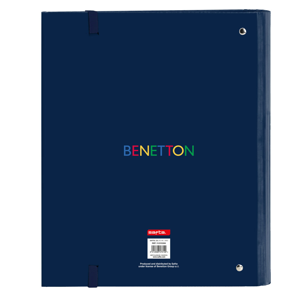 Ring binder Benetton Damero Navy Blue 27 x 32 x 3.5 cm