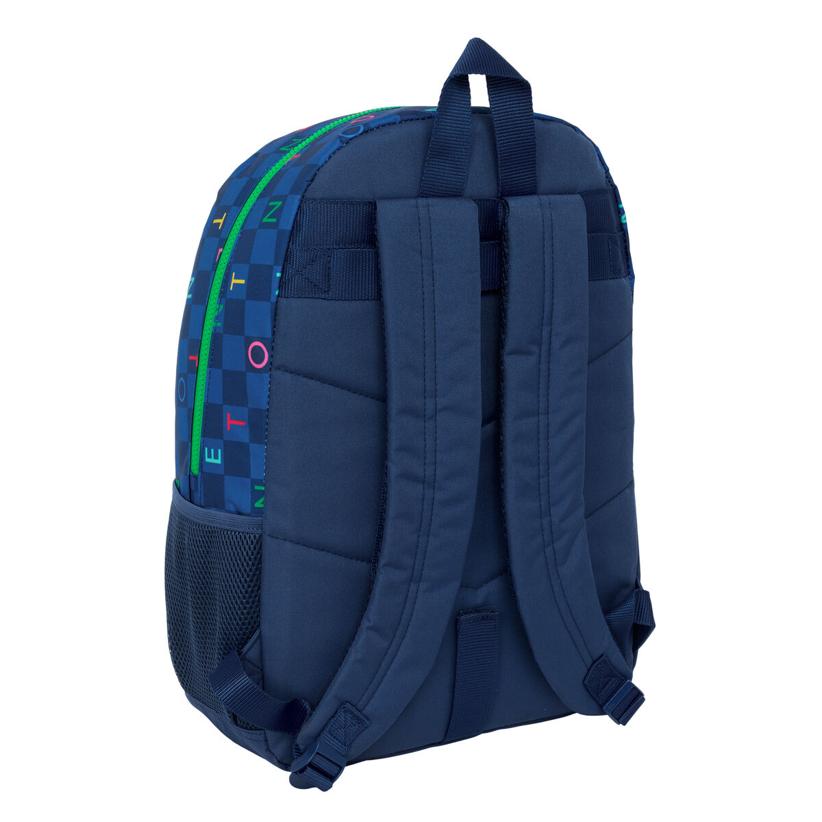 School Bag Benetton Damero Navy Blue 30 x 46 x 14 cm