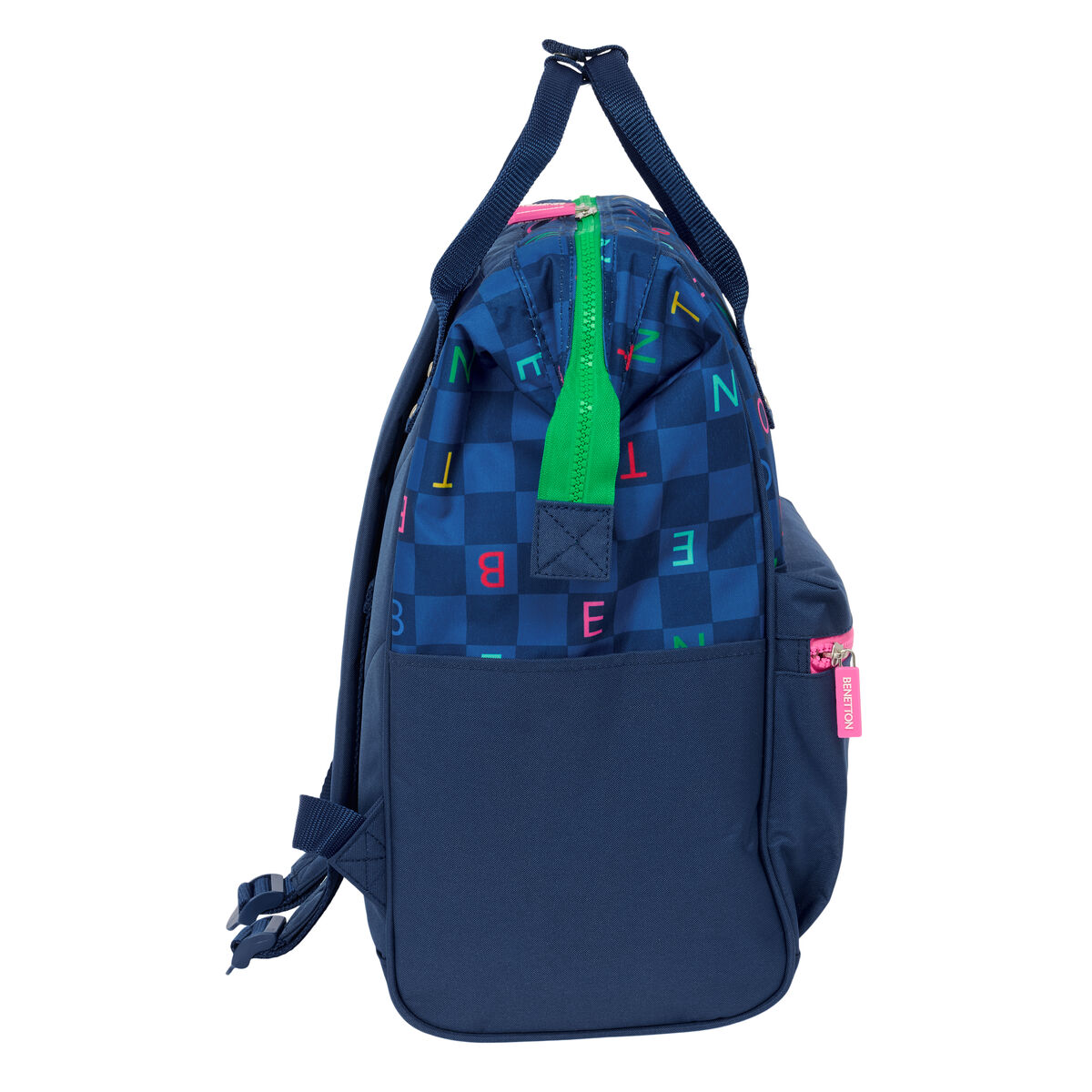 School Bag Benetton benetton Navy Blue 27 x 40 x 19 cm