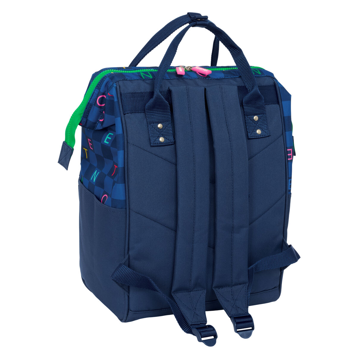 School Bag Benetton benetton Navy Blue 27 x 40 x 19 cm