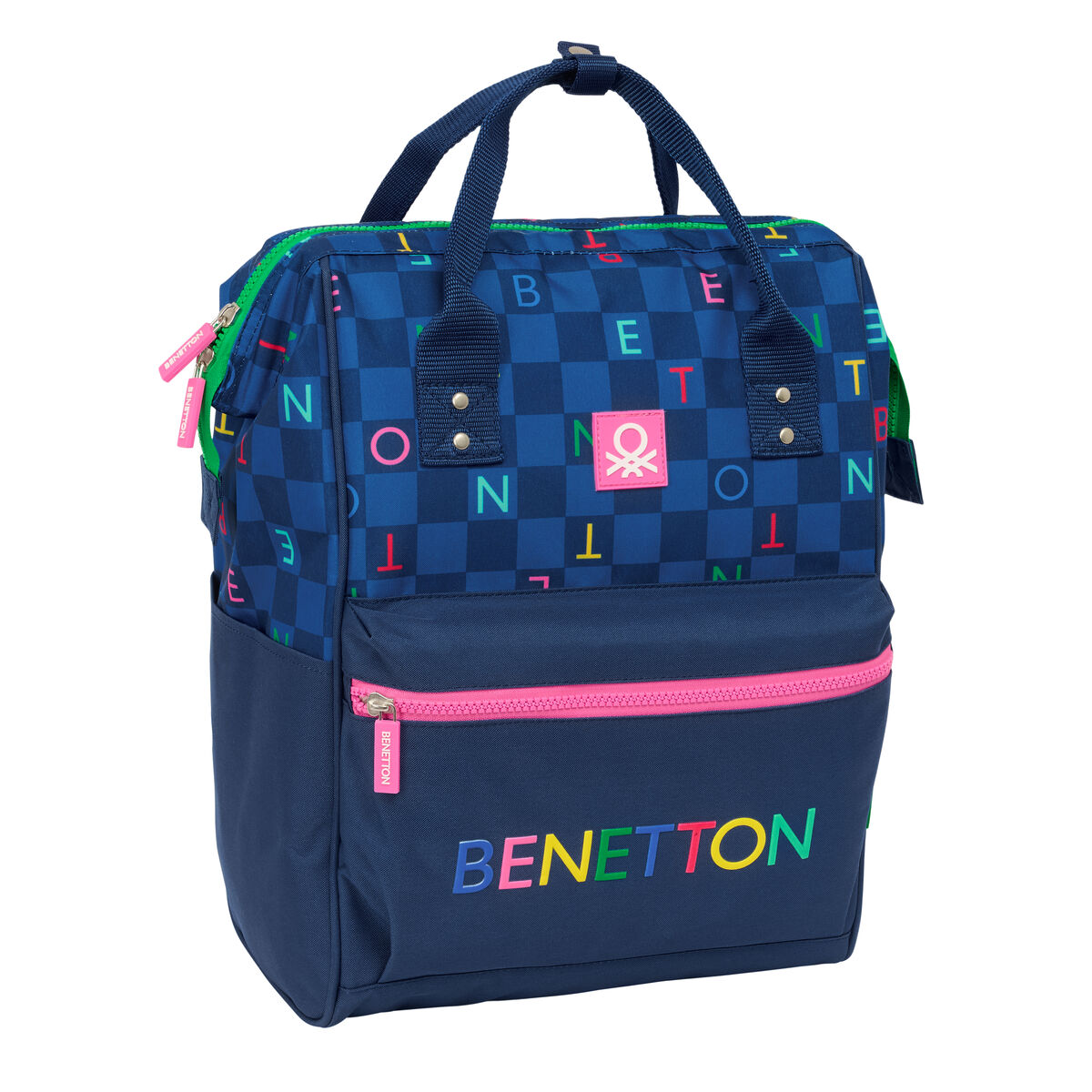 School Bag Benetton benetton Navy Blue 27 x 40 x 19 cm School Bag Benetton benetton Navy Blue 27 x 40 x 19 cm