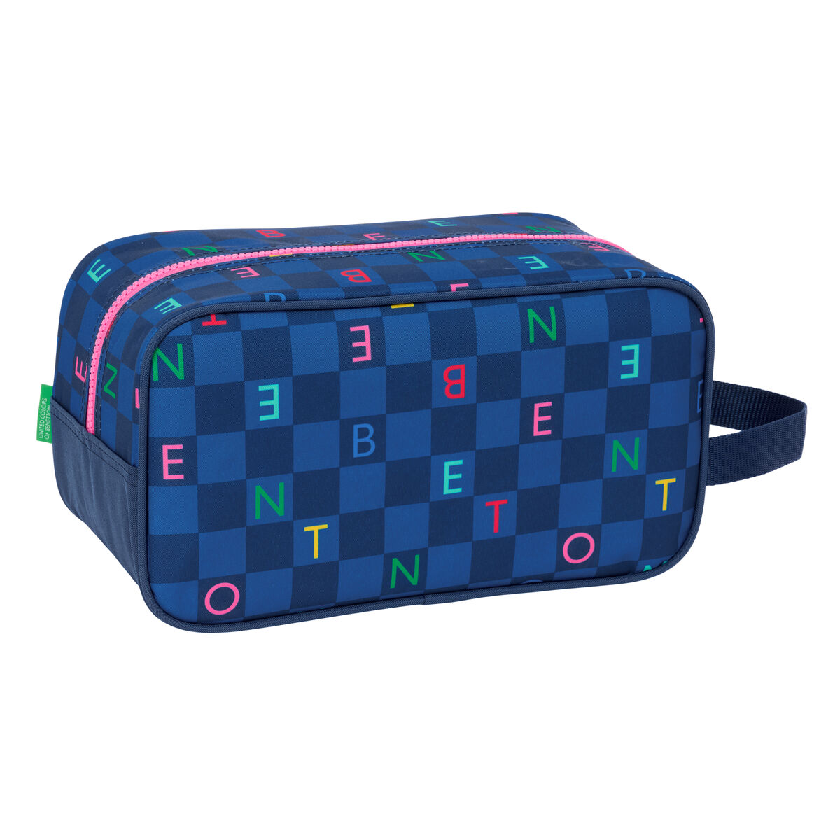 Travel Slipper Holder Benetton Damero Navy Blue 29 x 15 x 14 cm