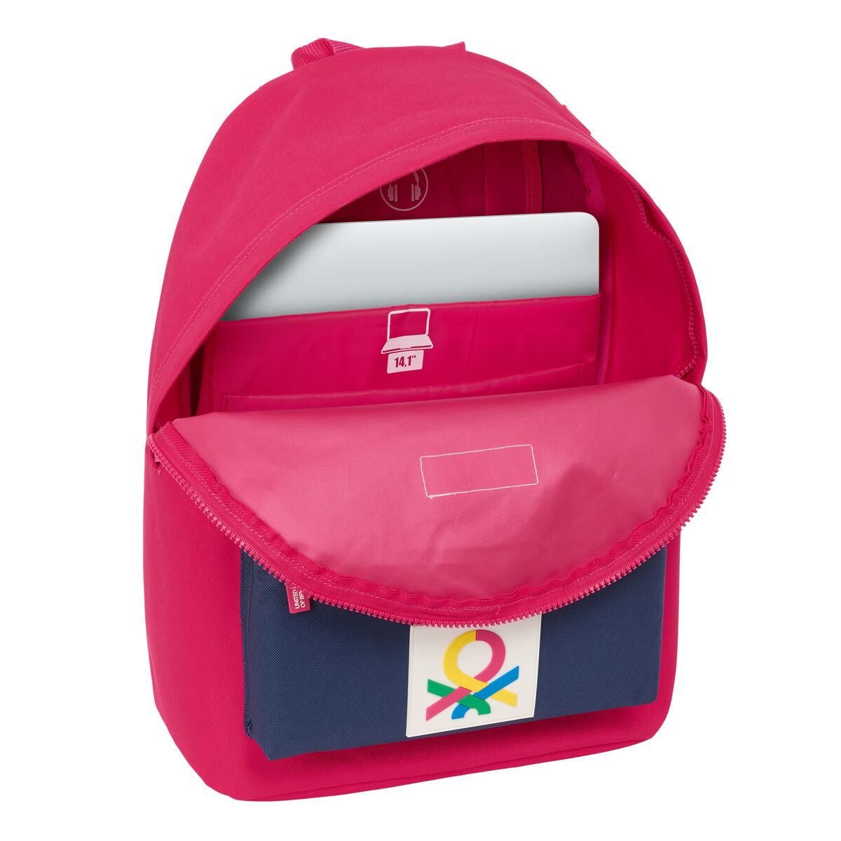 Laptop Backpack Benetton benetton Cherry Navy Blue 31 x 41 x 16 cm